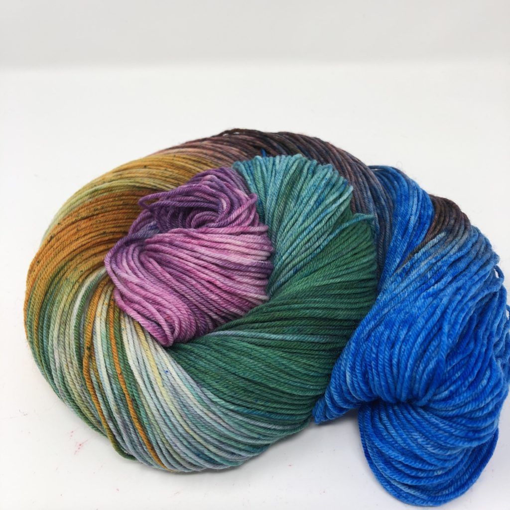 Skein of our National Parks colorway Death Valley in Sock