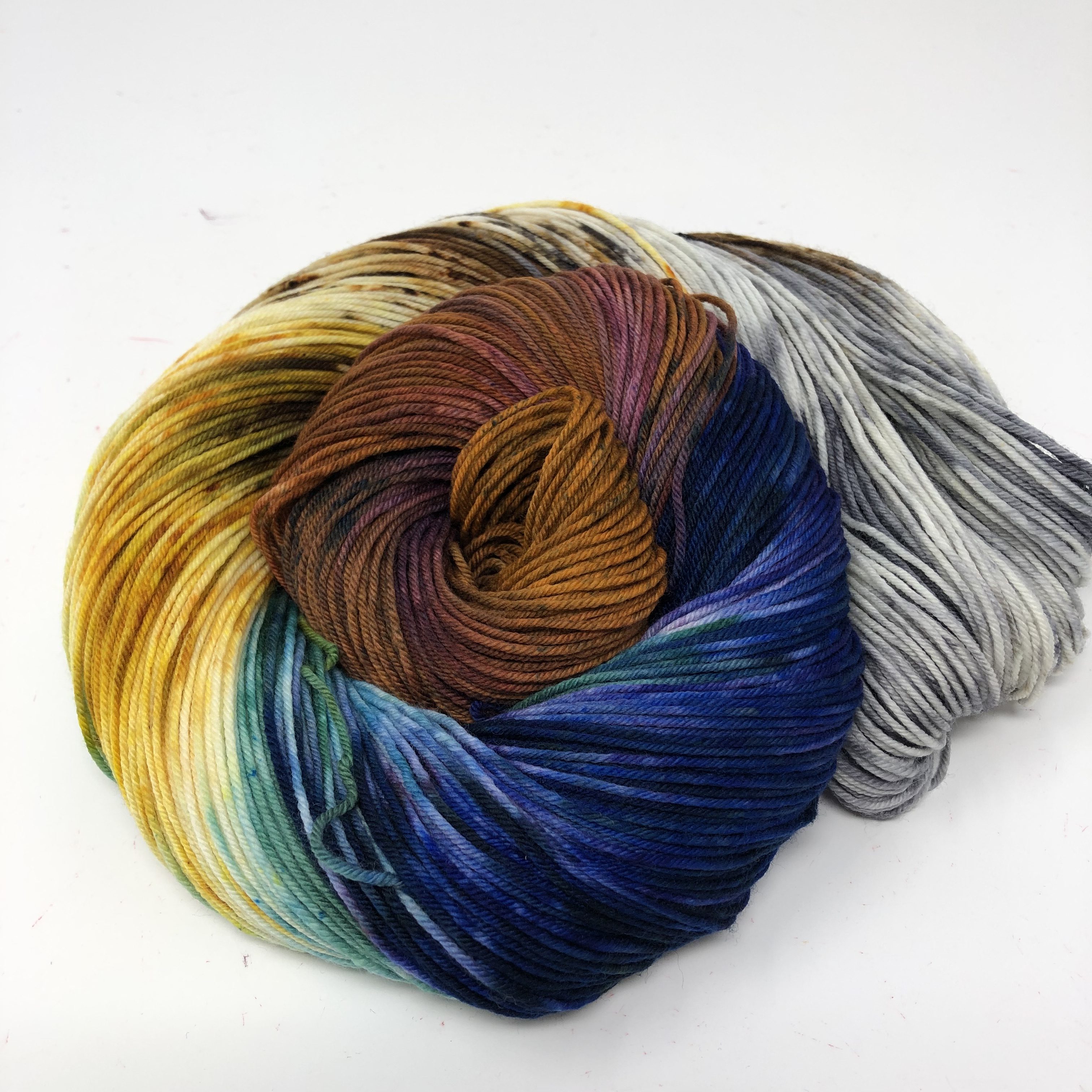 Skein of our National Parks colorway Joshua Tree in Sock